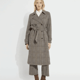Marla Brushed Ponte Belted Trench Coat
