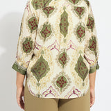 Ishani Roll Tab Printed Shirt Curvy