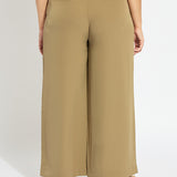 Mae Pleated Drawstring Wide Leg Pant Curvy (28" Inseam)