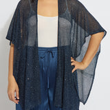 Riva Mesh Sequin Shrug - Capri Blue Sequins