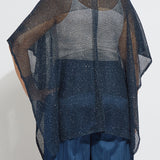 Riva Mesh Sequin Shrug - Capri Blue Sequins