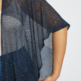 Riva Mesh Sequin Shrug - Capri Blue Sequins