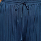 The Packable Pleated Palazzo Pant Curvy - Capri Blue (28" Inseam)