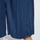 The Packable Pleated Palazzo Pant Curvy - Capri Blue (28" Inseam)