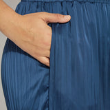 The Packable Pleated Palazzo Pant Curvy - Capri Blue (28" Inseam)