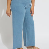 Erin Crystal Embellished Wide Leg Denim Curvy (28" Inseam)