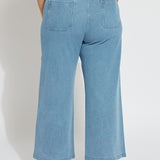 Erin Crystal Embellished Wide Leg Denim Curvy (28" Inseam)
