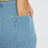 Erin Crystal Embellished Wide Leg Denim Curvy (28" Inseam)