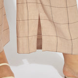 Nixie Drawstring Linen Wide Leg Pant Curvy (27" Inseam)