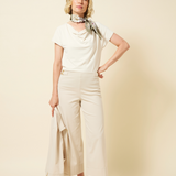 Nylah Detail Wide Leg Crop Pant (26" Inseam)