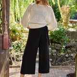 Anabela Wide Sleeve Knit Linen Sweater