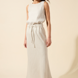 Gabriela Linen Drawstring Skirt (35" Inseam)