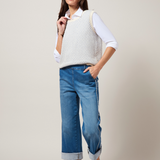 Claire Textured Mesh Sweater Shell
