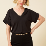 Akira Reversible Rolled Up Sleeve Top