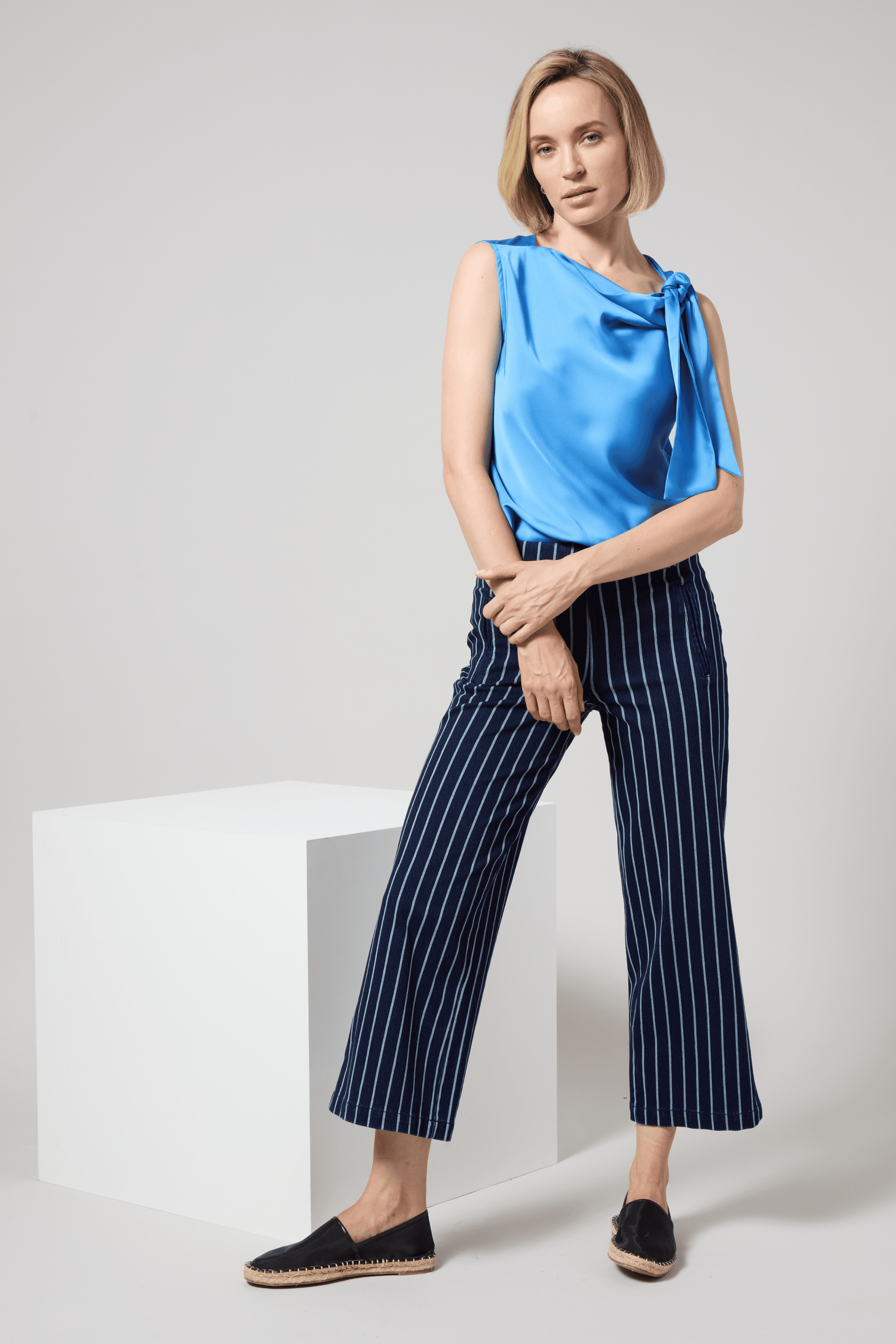 color=Indigo Nautical Pinstripe