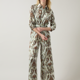 Dahlia Belted Satin Wide Leg Jumpsuit