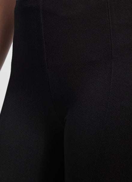 PLUS SIZE Woman M-2X Fleece Line Legging Black Look Tummy Control Stretch  Pant