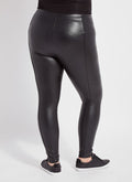 Plus Size Womens Black Leather Leggings With High Waist And Elasticity  Shiny Metallic Latex Skinny Faux Leather Pants Women XXL From Kong01,  $10.19