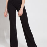 color=Black, front, denim trouser with smooth fitting easy styling, smoothing waistband 