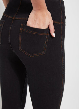 Lysse Ally Pull On Stretch Denim Bootcut Jean Black 001