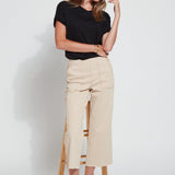 Cropped Zig Zag Denim Wide Leg - Arizona Sand (25" Inseam)