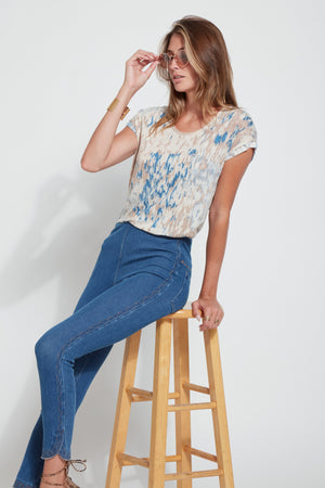 Cropped Zig Zag Denim (26" Inseam)