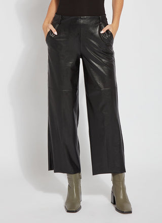 Vila faux leather leggings in black