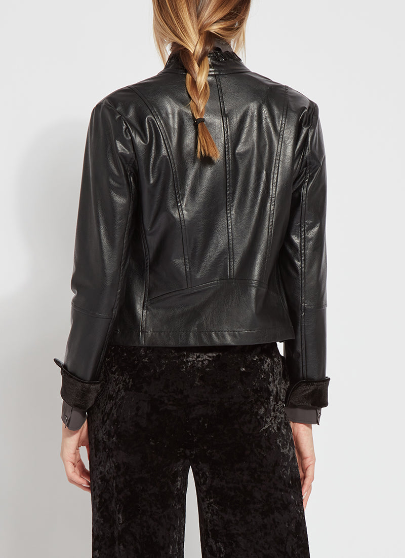 お気に入りの 【eL】Vegan jeanasis Leather Jacket Over ジャンパー