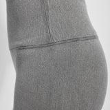 color=Mid Grey, waist detail, ankle length denim jean leggings with concealed waistband for flattering, slimming fit, best selling jegging