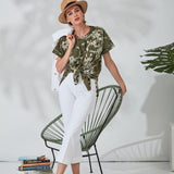 Toothpick Capri ("Cool"-ing Knit Denim 21.25" Inseam)